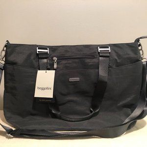 NWT Charcoal Baggallini Tote Pretty Lining